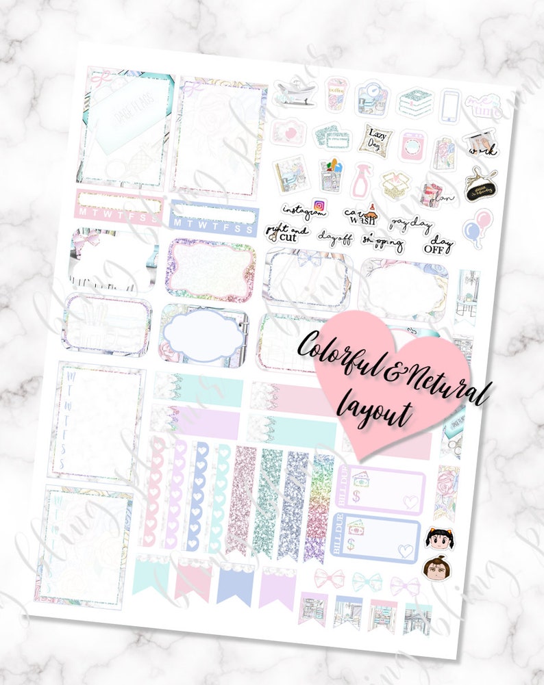 TIDY UP PLANNER Stickers, printable planner printable, house cleaning sticker, clean planner sticker, erin condren printable weekly, digital image 4