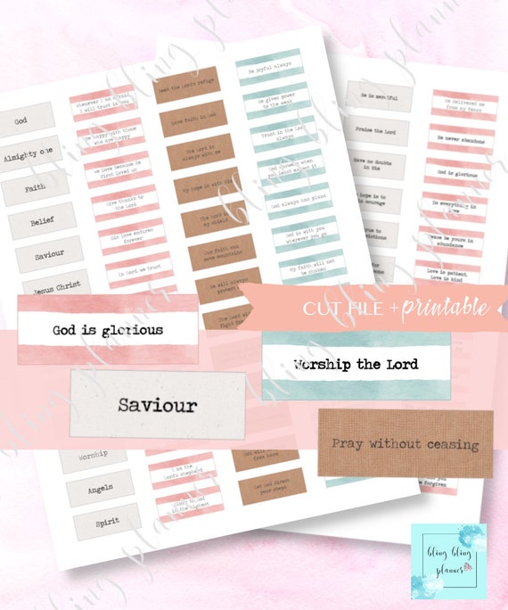 FAITH QUOTE Printable PLANNER Stickers Printable Faith Quote - Etsy