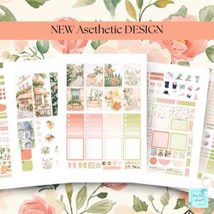 Peach Summer Erin Condren PRINTABLE Planner Sticker, Spring Weekly ...