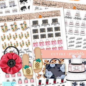 PLANNING FUNCTIONAL Deco, TN Planner Stickers, with Erin Condren, celebration planner sticker, fashion planner stickers, printable stickers