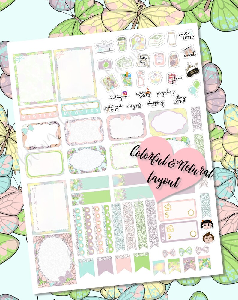 PRINTABLE Spring PLANNER STICKERS Spring Planner Kit Home | Etsy