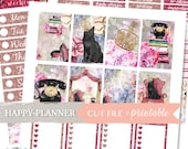 HAPPY PLANNER WEEKLY, happy planner kit, Planner Stickers Cat, printable happy planner stickers, May Happy Planner, cat planner kit, diy