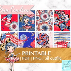 4th of JULY PLANNER Stickers, independence day stickers, cute July 4th stickers, July 4th printable sticker, printable weekly set, goodnotes