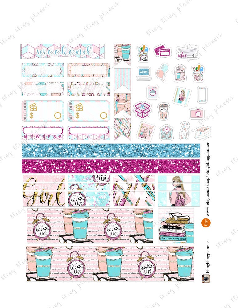GIRL Boss HAPPY PLANNER Sticker Happy Planner Printable | Etsy