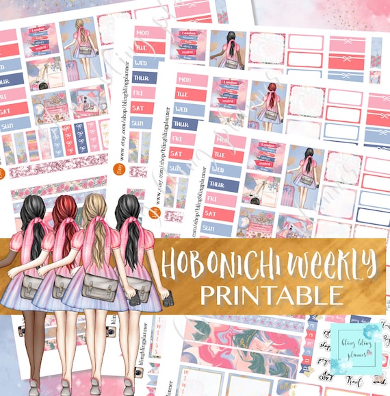HOBONICHI WEEKS PRINTABLE Hobonichi Travel Stickers | Etsy