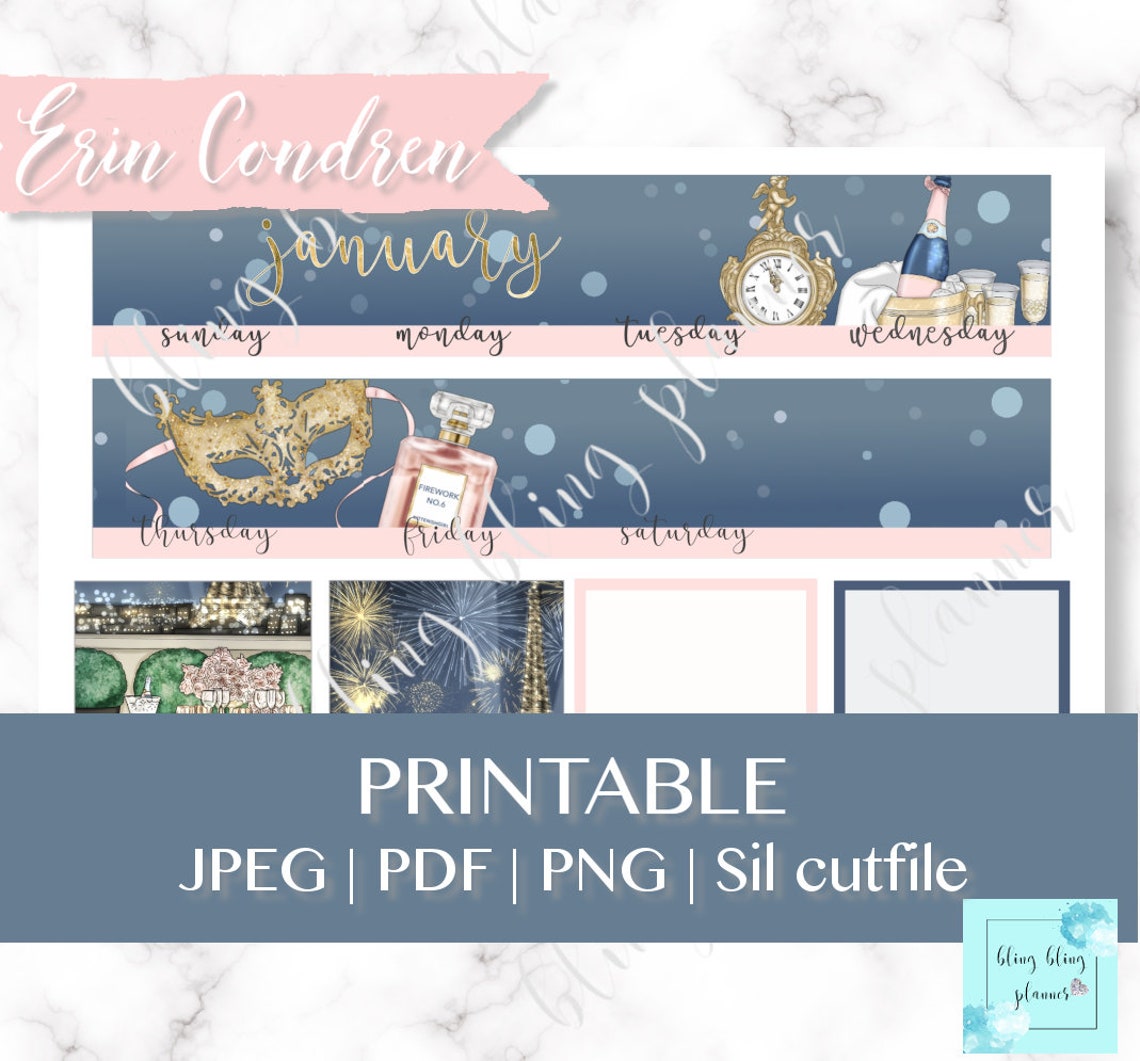 JANUARY PLANNER STICKERS Printable January Stickers Digital - Etsy