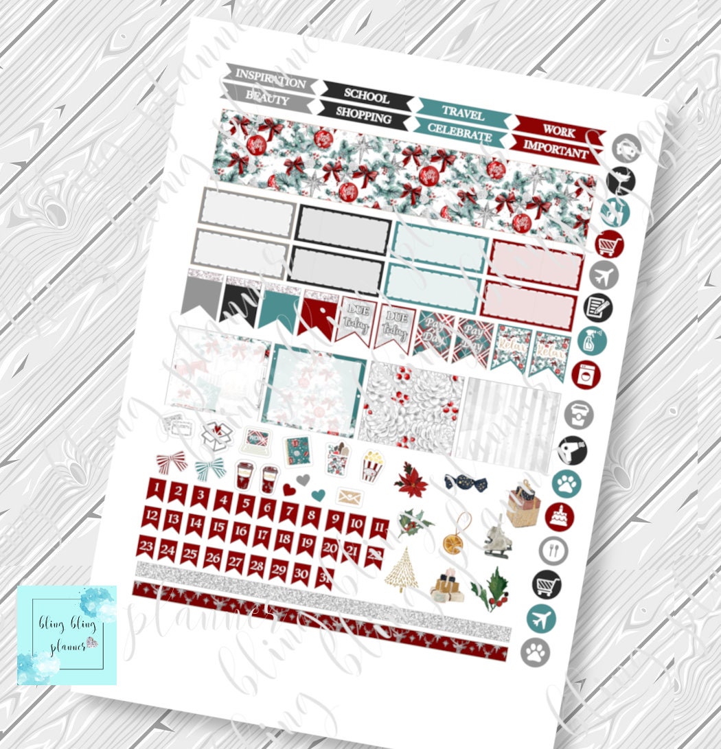DECEMBER MONTHLY PRINTABLE, Printable December Kit, Decembermonthly Kit ...