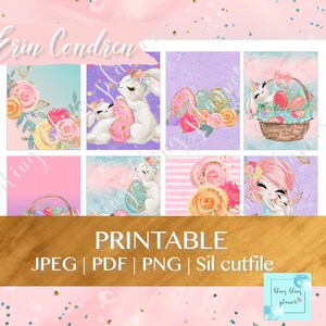 EASTER PRINTABLE PLANNER Stickers, Easter Planner stickers, Bunny Printable Sticker Kit, April weekly sticker kit, Easter Printable cutfiles