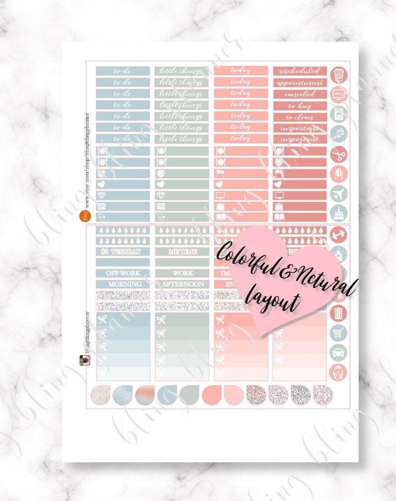 DISNEY PRINTABLE PLANNER Stickers, carousel horse planner stickers, magical planner sticker, amusement park sticker kit, ec printble sticker image 3