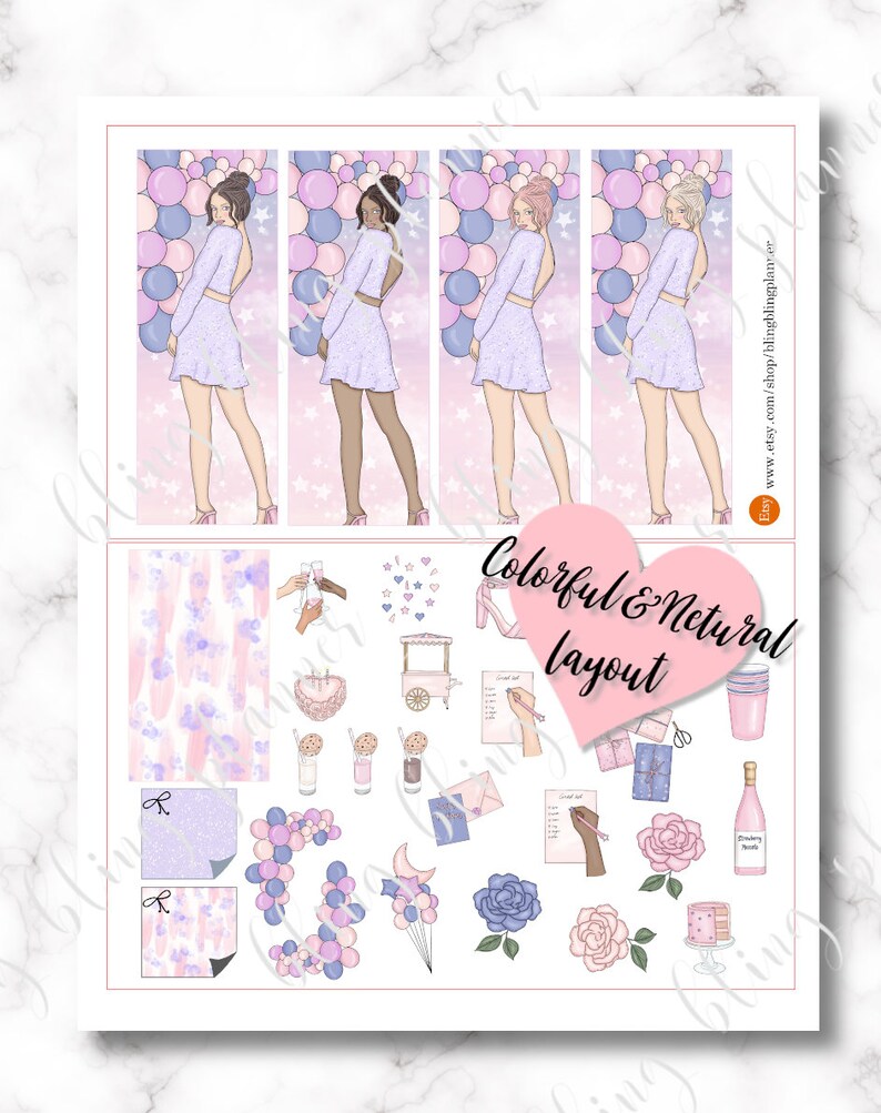 Printable Birthday Planner Calendar Sticker Printable Birthday Planner Calendar Sticker