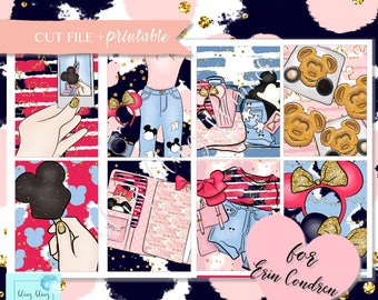 DISNEY PLANNER WEEKLY Kit, magische Sticker, Aufkleber Kit bedruckbar, voller Sticker-Kit, Mickey-Sticker, März-Planer