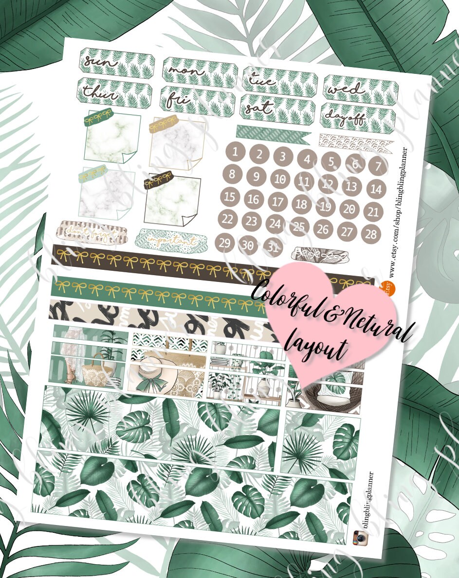 BOHO PLANNER STICKERS printable planner printable cozy home | Etsy