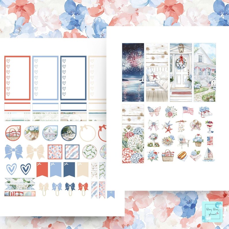 HAPPY PLANNER July 4th Printable Planner Sticker, Classic HP Planner ...