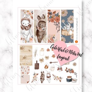 THANKSGIVING PLANNER STICKERS, Printable Planner Sticker Kit, Cute ...