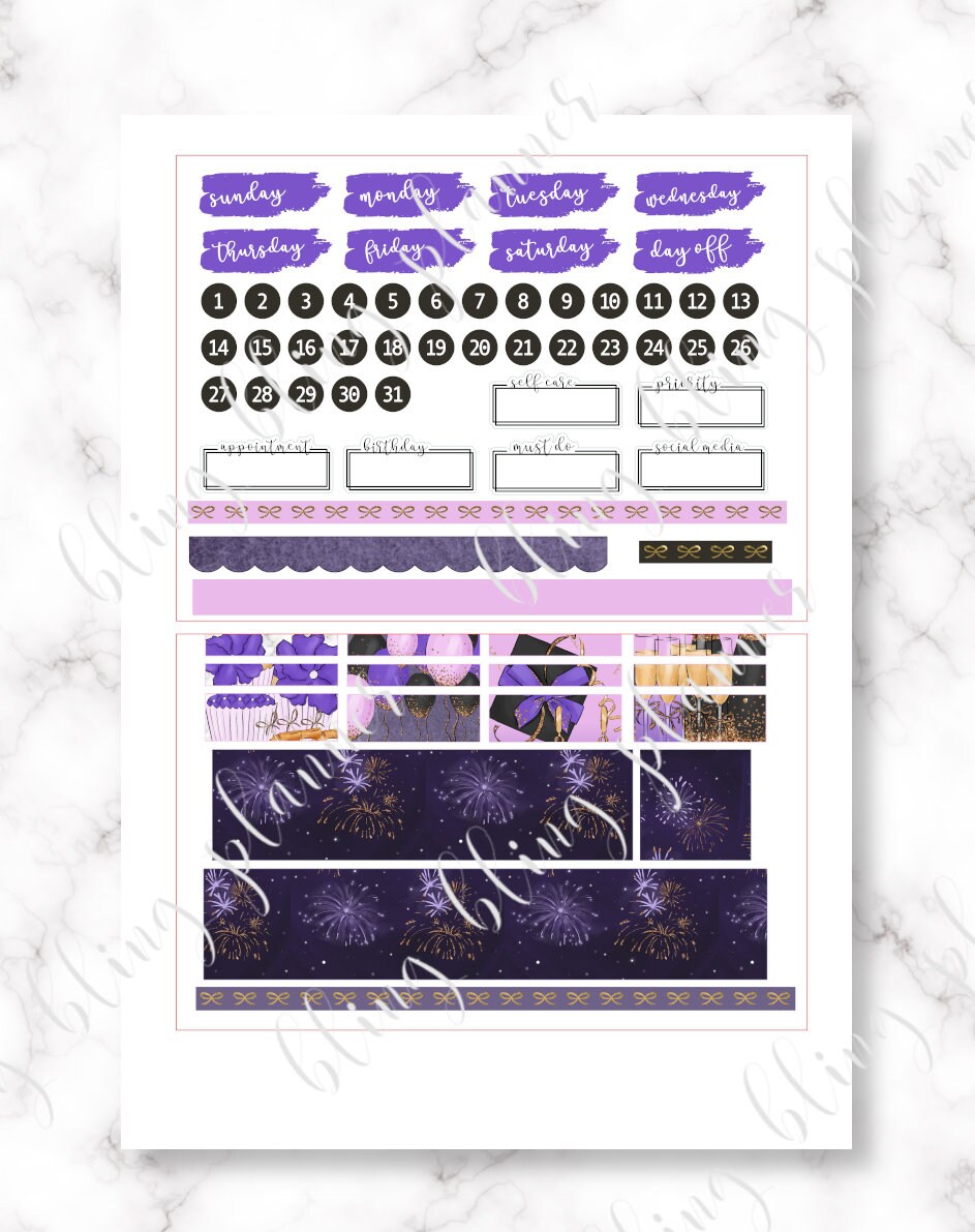 NEW YEAR PLANNER Stickers Printable New Year Planner - Etsy
