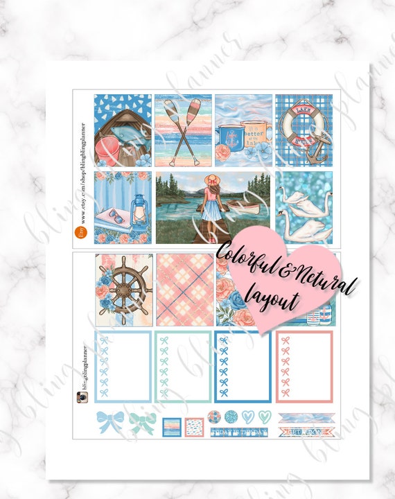 Fishing planner sticker ec prinatable weekly stickers printable planner ...