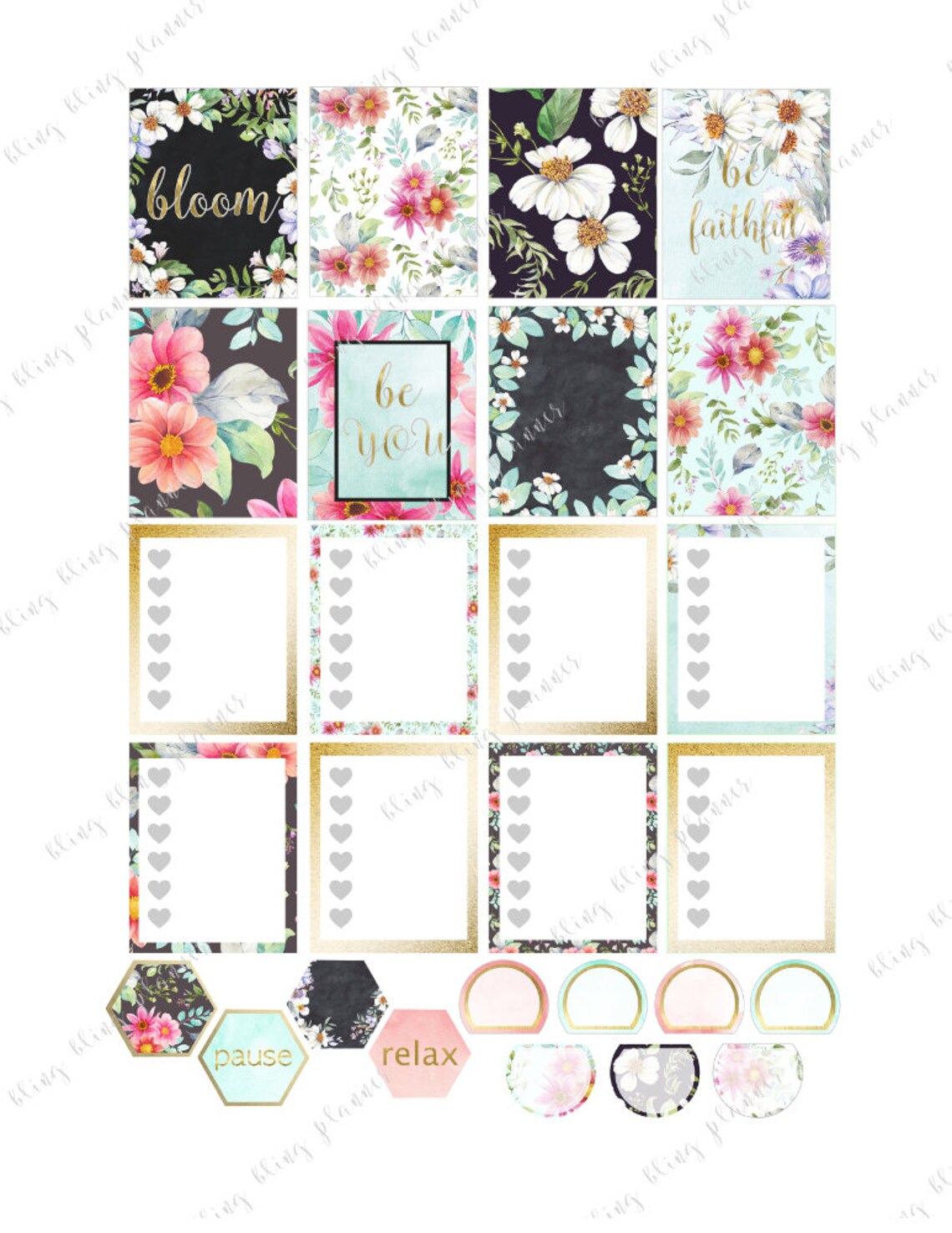 PRINTABLE PLANNER STICKERS Spring Planner Sticker Spring - Etsy