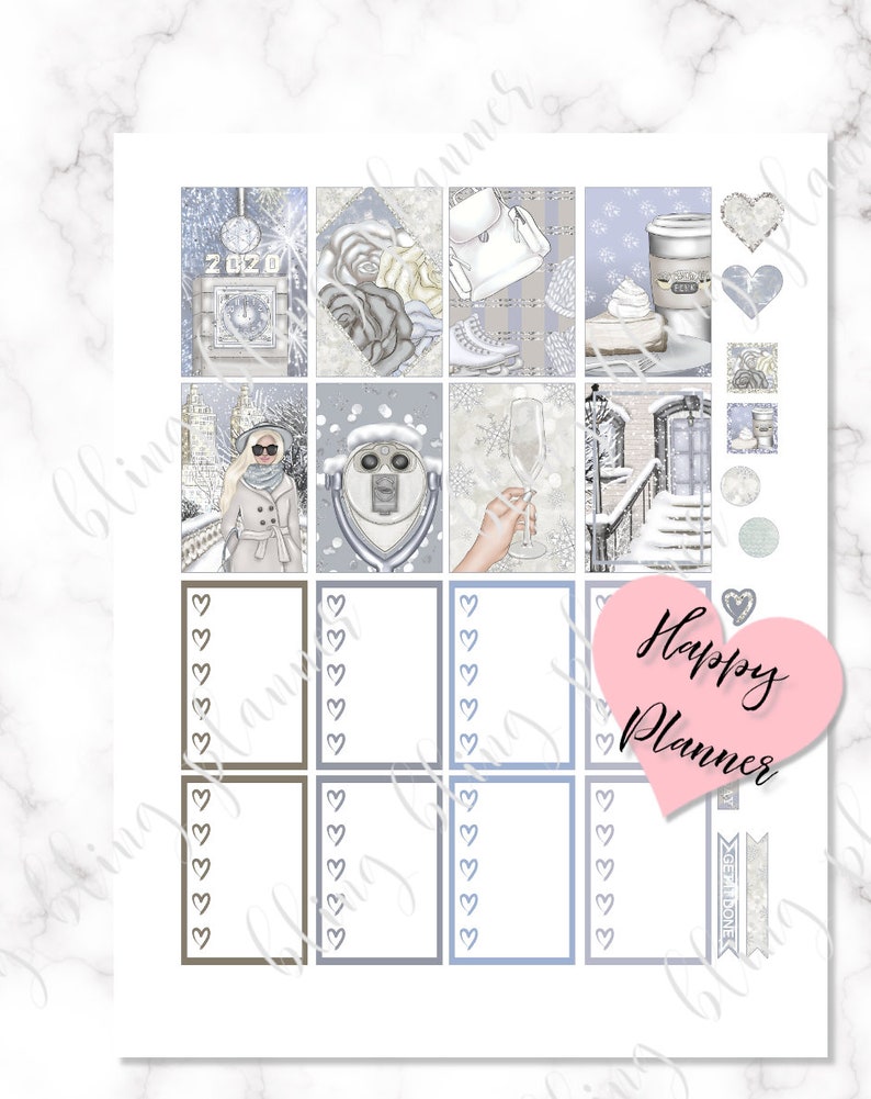 PRINTABLE NEW YEAR Happy Planner Sticker 2020 Happy Planner - Etsy