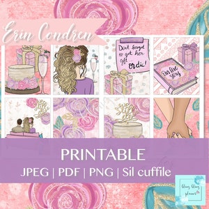 Jahrestag PLANNER Aufkleber Kit, Liebe bedruckbar, Romantik-Planer-Sticker, druckbare Kalender Kit, wöchentliche Sticker, bling