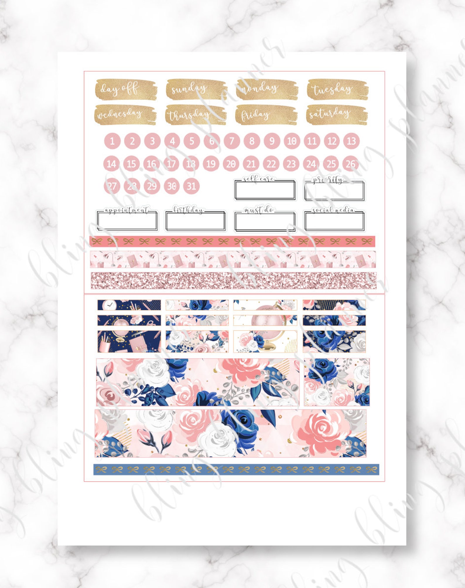 SWEET HOME Planner STICKERS, Printable Sticker Kit, Stay at Home ...