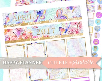 APRIL MONTHLY KIT, Happy Planner Monthly Kit, Happy Planner Stickers, Happy Planner Kit, Easter Kit, Digital Printable, Digital Stickers,