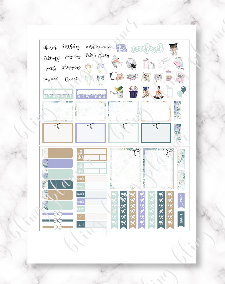 SUMMER FLORAL PRINTABLE Sticker, Flower Printable Planner Stickers ...
