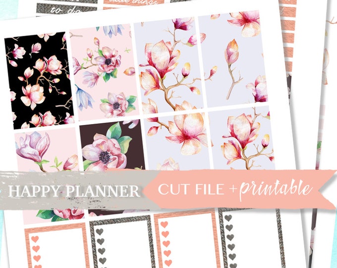 SPRING HAPPY PLANNER Sticker, Flower Planner Stickers, Weekly Sticker ...