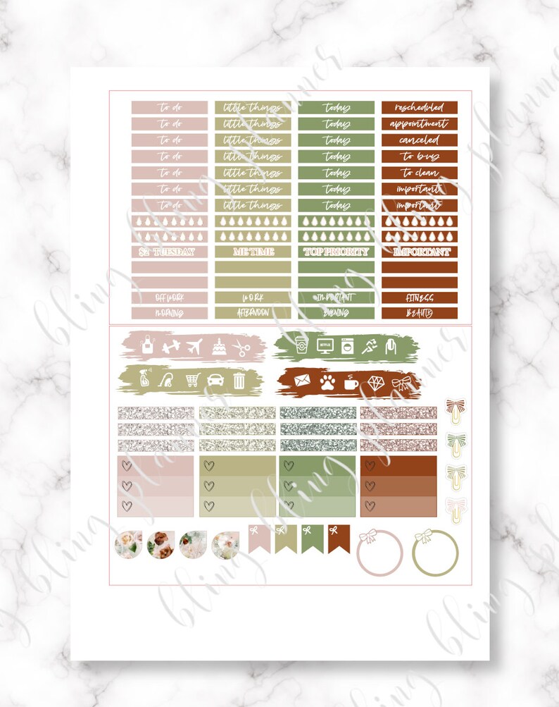 SPRING FLORAL PRINTABLE Planner Sticker, Spring Printable Weekly Kit ...