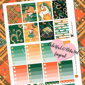 Printable ST PATRICKS DAY Planner Stickers, St Patty Printable Planner ...