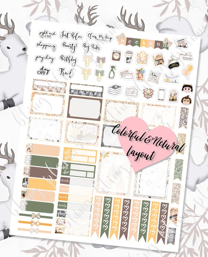 WINTER PRINTABLE PLANNER Stickers Winter Snow Printable Kit | Etsy