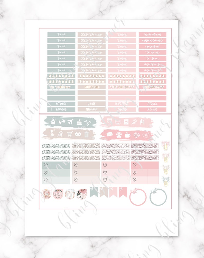 PRAY PRINTABLE PLANNER Stickers, Faith Planner kit, Christian planner stickers, Bible study printable kit, christian erin condren weekly kit image 3