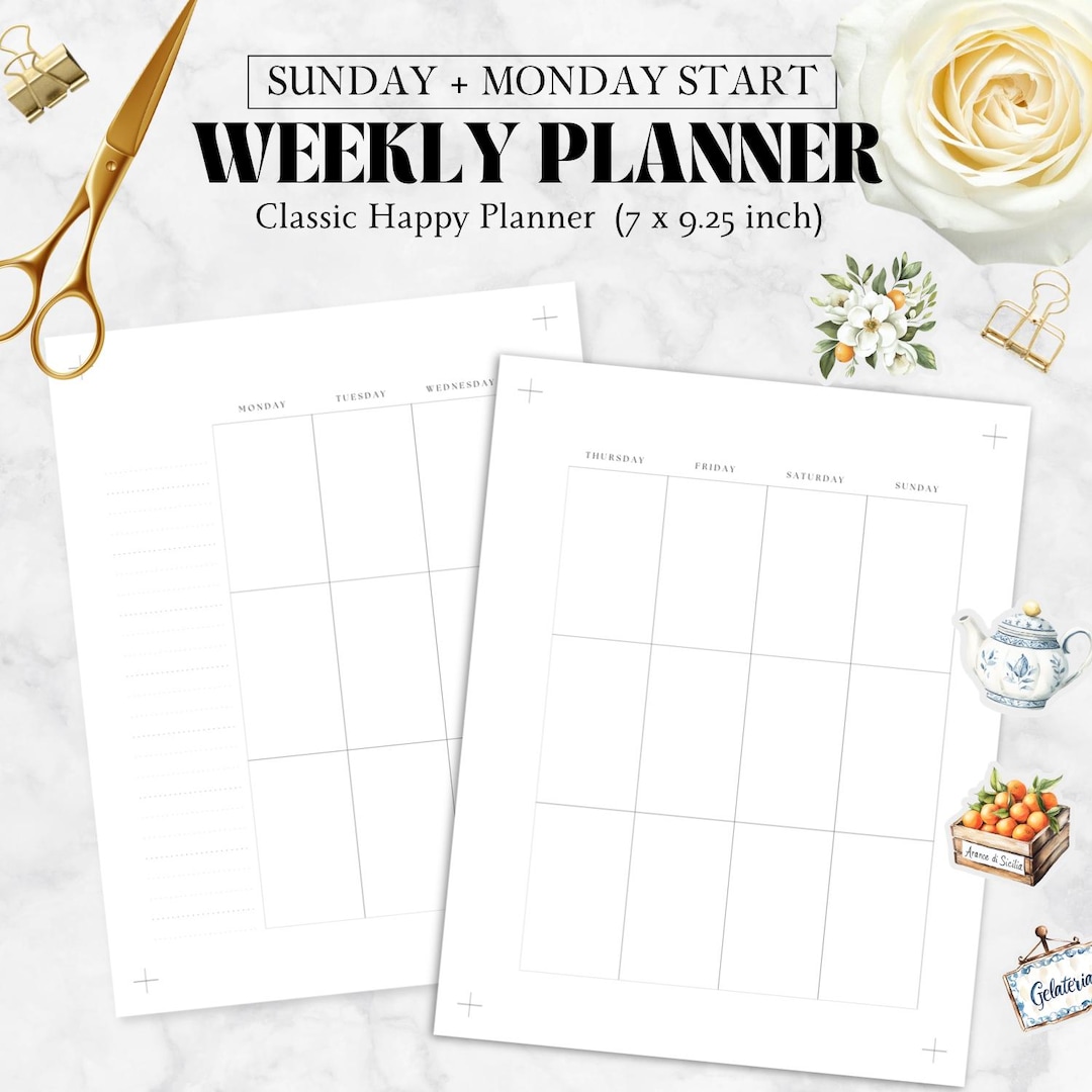 2026 Classic Happy Planner Inserts, Happy Planner Inserts Printable ...