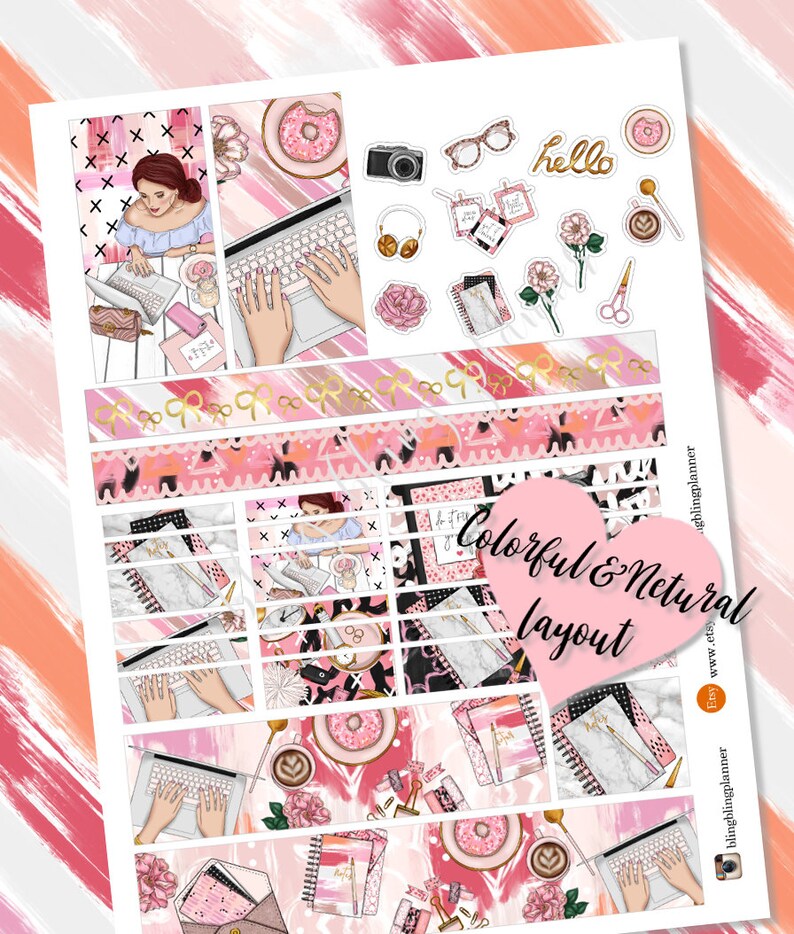 GIRL BOSS STICKERS Printable Planner Stickers Planner Girl - Etsy