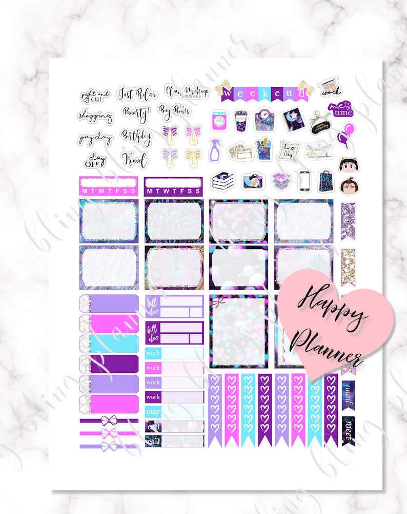 PRINTABLE NEW YEAR Happy Planner Sticker New Year Happy - Etsy