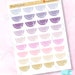 SCALLOP PRINTABLE Planner STICKERS, Printable Half Box Stickers ...