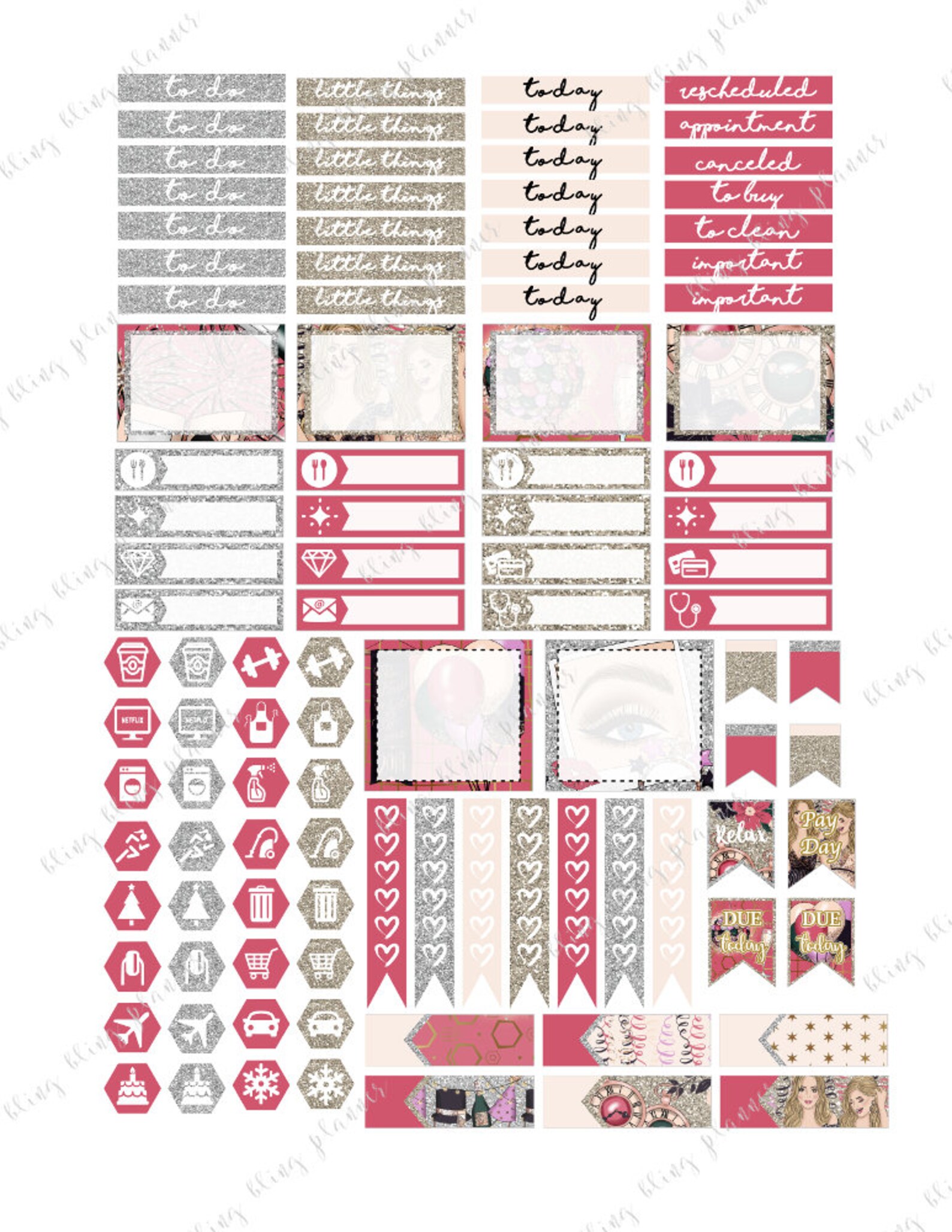 NEW YEAR PLANNER Sticker Happy New Year Planner Sticker Kit - Etsy