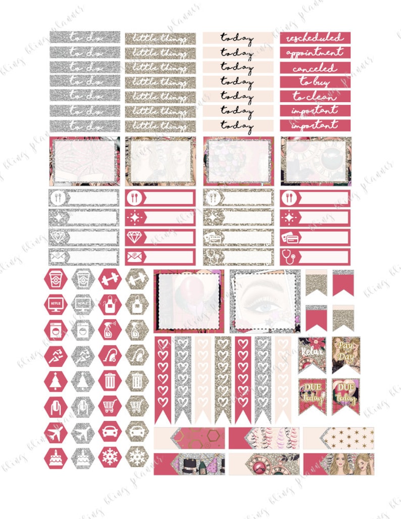 NEW YEAR PLANNER Sticker Happy New Year Planner Sticker Kit - Etsy