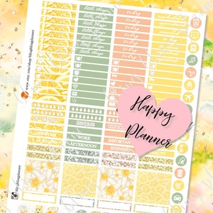 Puede incluir: Un conjunto de pegatinas de planificador coloridas con dise&ntilde;os de limones y flores. Las pegatinas incluyen frases como "peque&ntilde;as cosas", "hoy", "reprogramado", "cita", "cancelado", "para comprar", "para limpiar", "importante", "martes 2 &euro;", "tiempo para m&iacute;", "prioridad m&aacute;xima", "trabajo", "tarde", "importante", "noche" y "belleza".