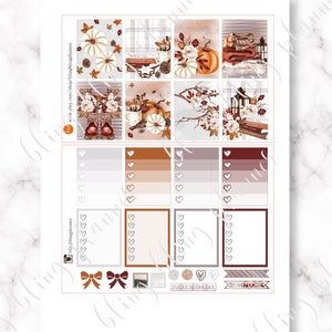 PUMPKIN PLANNER Stickers, Printable Planner Stickers, Fall Reading ...