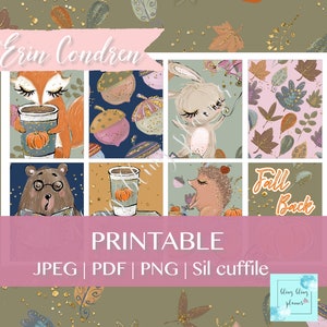 PLANNER STICKER Kit di caduta, caduta di Printable settimanale, Fox Planner adesivi, caduta stampabile planner adesivo, per Erin Condren, kit di adesivi zucca