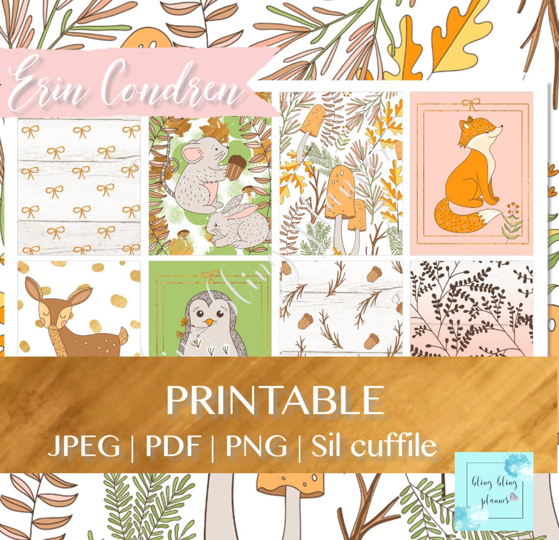 FOX PLANNER STICKERS fall Printable Planner stickers Owl | Etsy