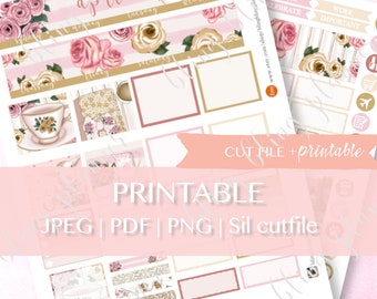 APRIL MONTHLY VIEW Printable , April planner sticker kits, Easter Printable Planner Stickers, monthly view sticker, Erin condren April view