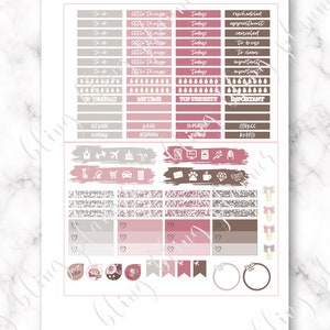 Adesivo PLANNER STAMPABILE PER MAGLIA, kit lana adesivo pianificatore stampabile, kit settimanale artigianale, adesivi per il giorno dell'artigianato, adesivo stampabile erin condren immagine 3