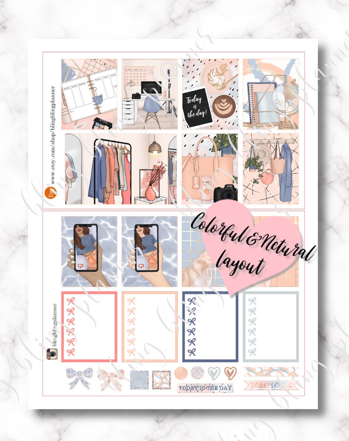 Blogger PLANNER STICKER, Printable Planner Stickers, Youtuber Sticker ...