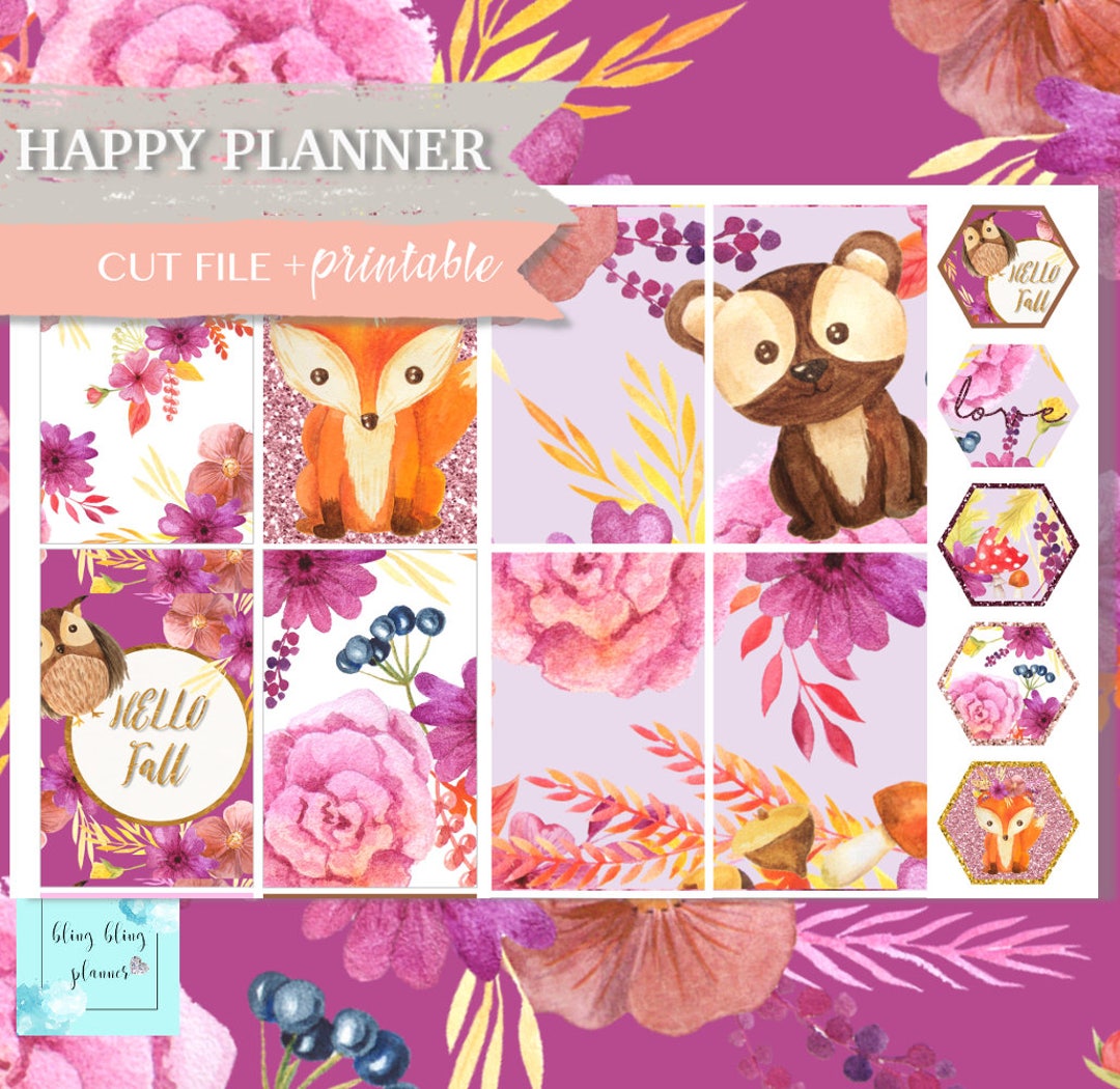 FOX PLANNER Happy Planner STICKERS, Happy Planner Fall Printable ...
