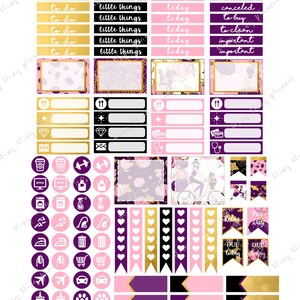 HAPPY PLANNER HALLOWEEN imprimable, kit d'autocollants pour agenda d'Halloween, autocollants halloween imprimables, autocollant sorcière, autocollant Happy Planner d'octobre image 3