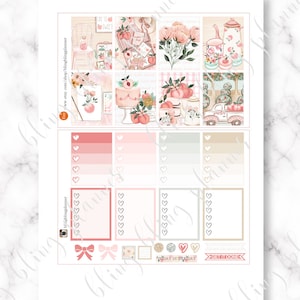 PEACH PRINTABLE PLANNER Stickers, Summer Planner Kits Printable, Peach ...