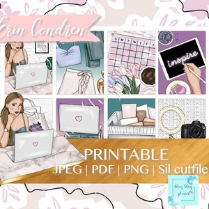 GIRL BOSS PRINTABLE Planner Stickers, Girl Boss Weekly Stickers ...