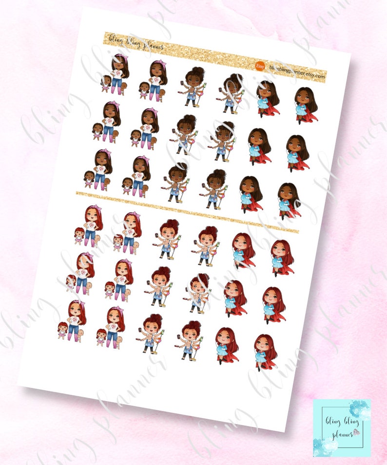 SUPER MOM Planner STICKERS Mom Life Printable Sticker - Etsy