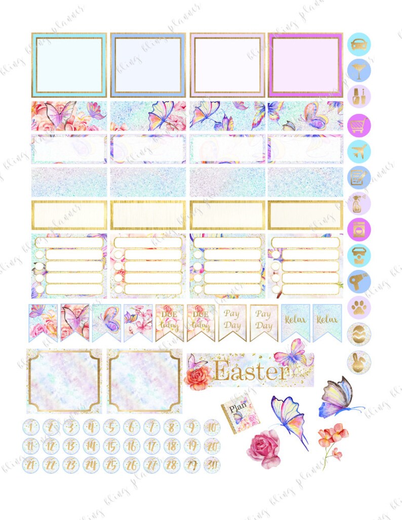 APRIL MONTHLY VIEW Monthly Planner Kit Printable Planner Etsy